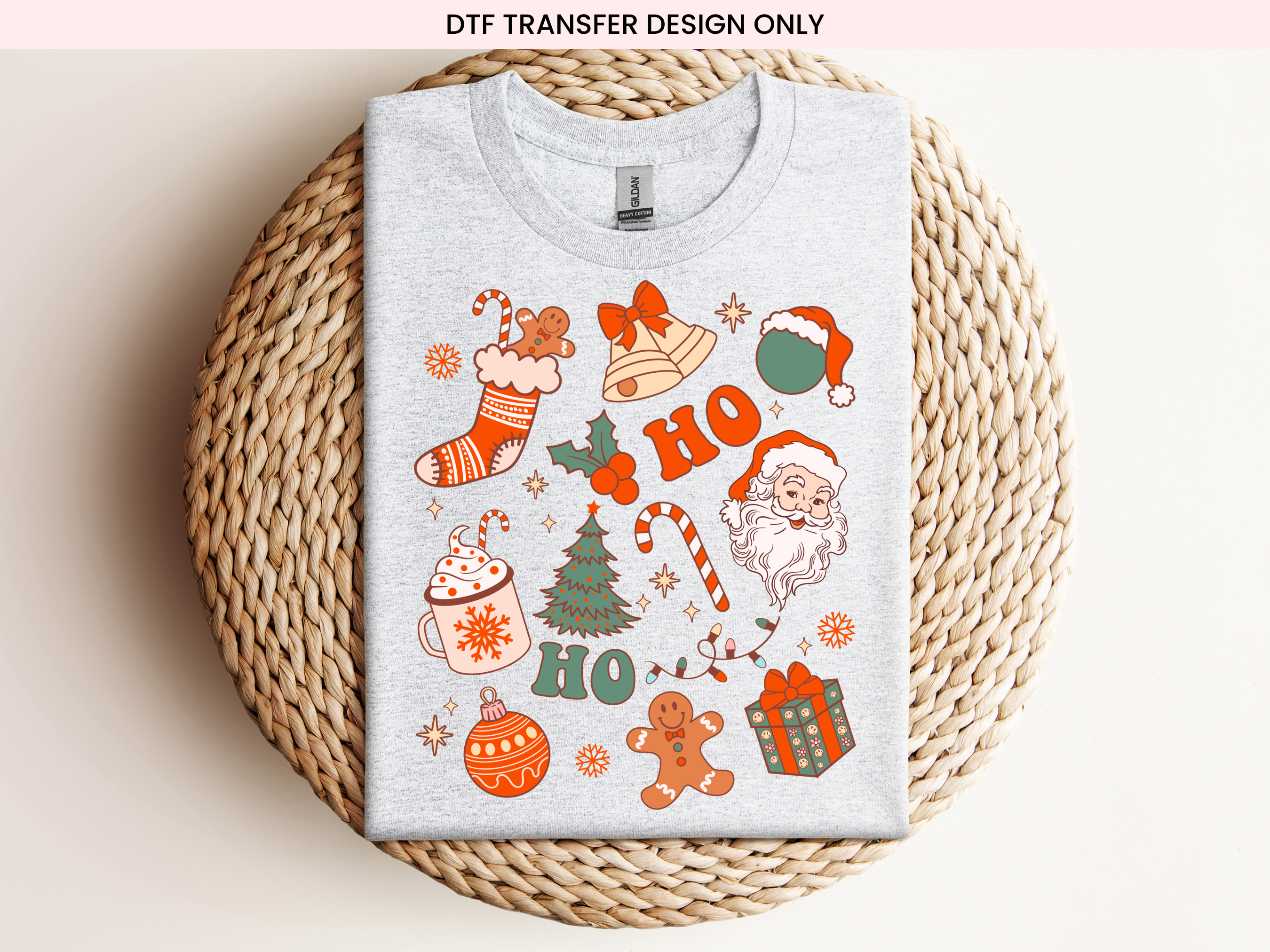 Christmas Retro DTF Transfer | Ready to Press Christmas DTF Transfers