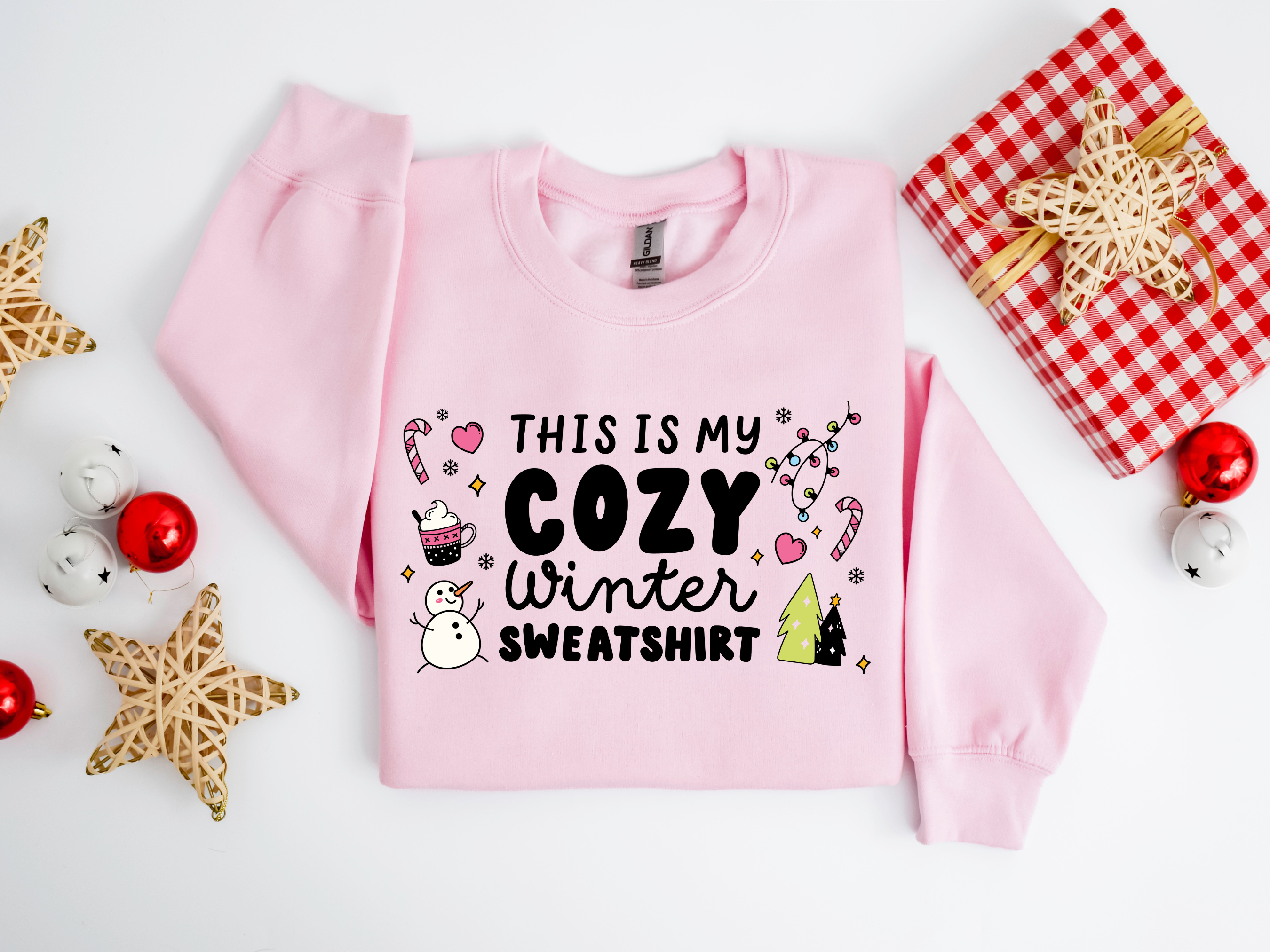 Cozy Christmas Sweatshirt DTF Transfer | Ready to Press Christmas DTF Transfers
