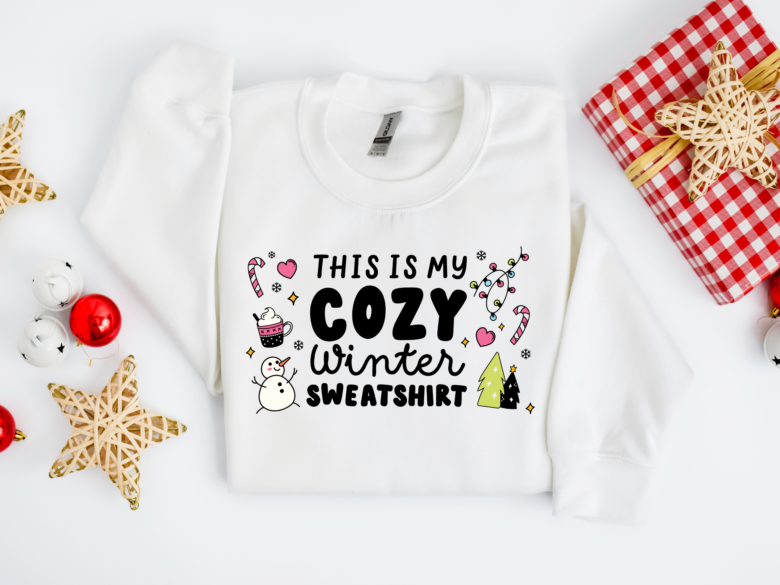 Cozy Christmas Sweatshirt DTF Transfer | Ready to Press Christmas DTF Transfers