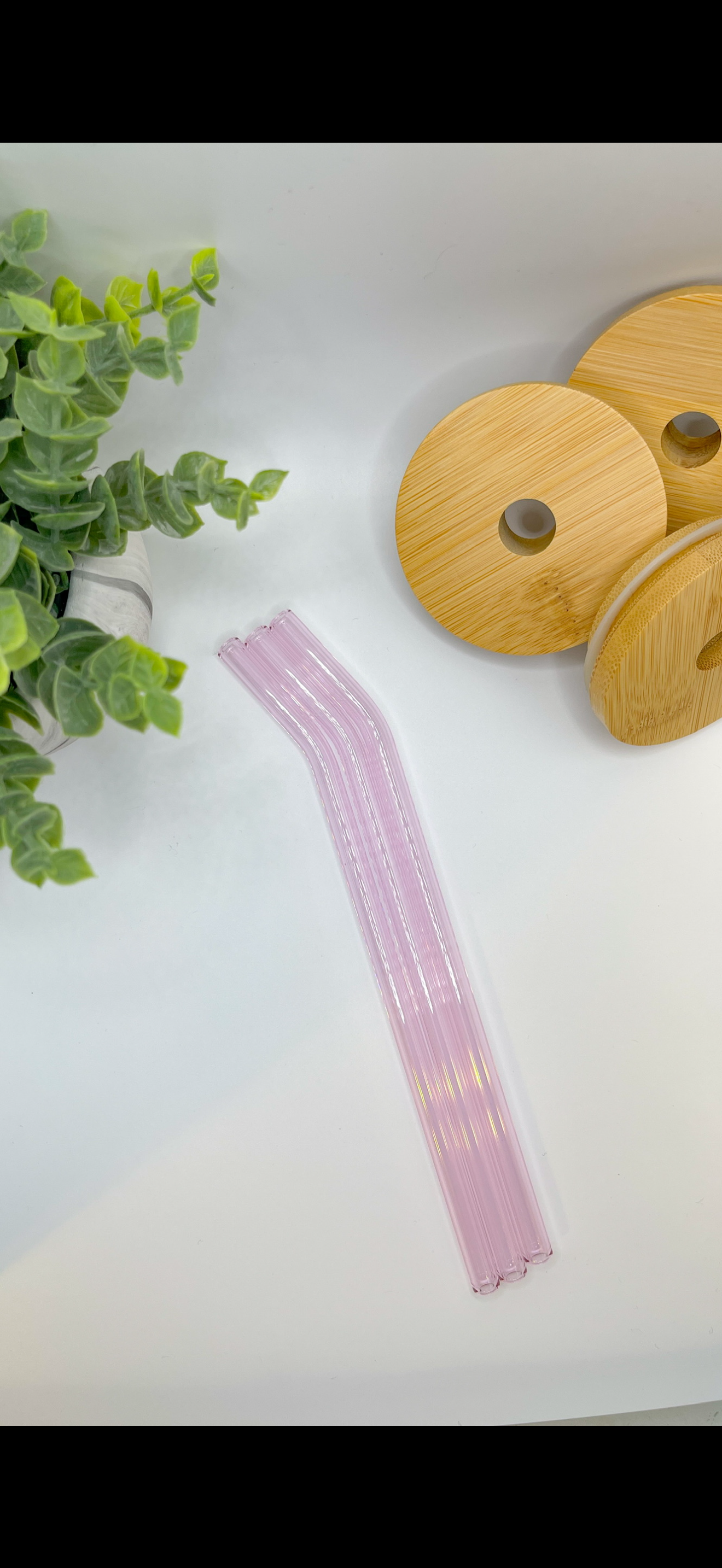 Reusable Glass Straws – Amber, Pink, Green & Clear | Eco-Friendly Straw for Libbey Glass Cups, Tumblers & Iced Coffee