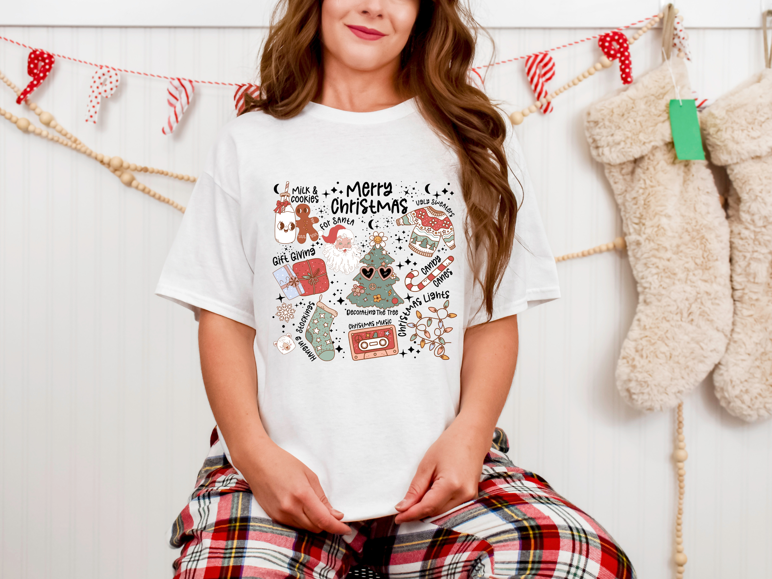 Christmas Doodles DTF Transfer | Ready to Press Christmas DTF Transfers