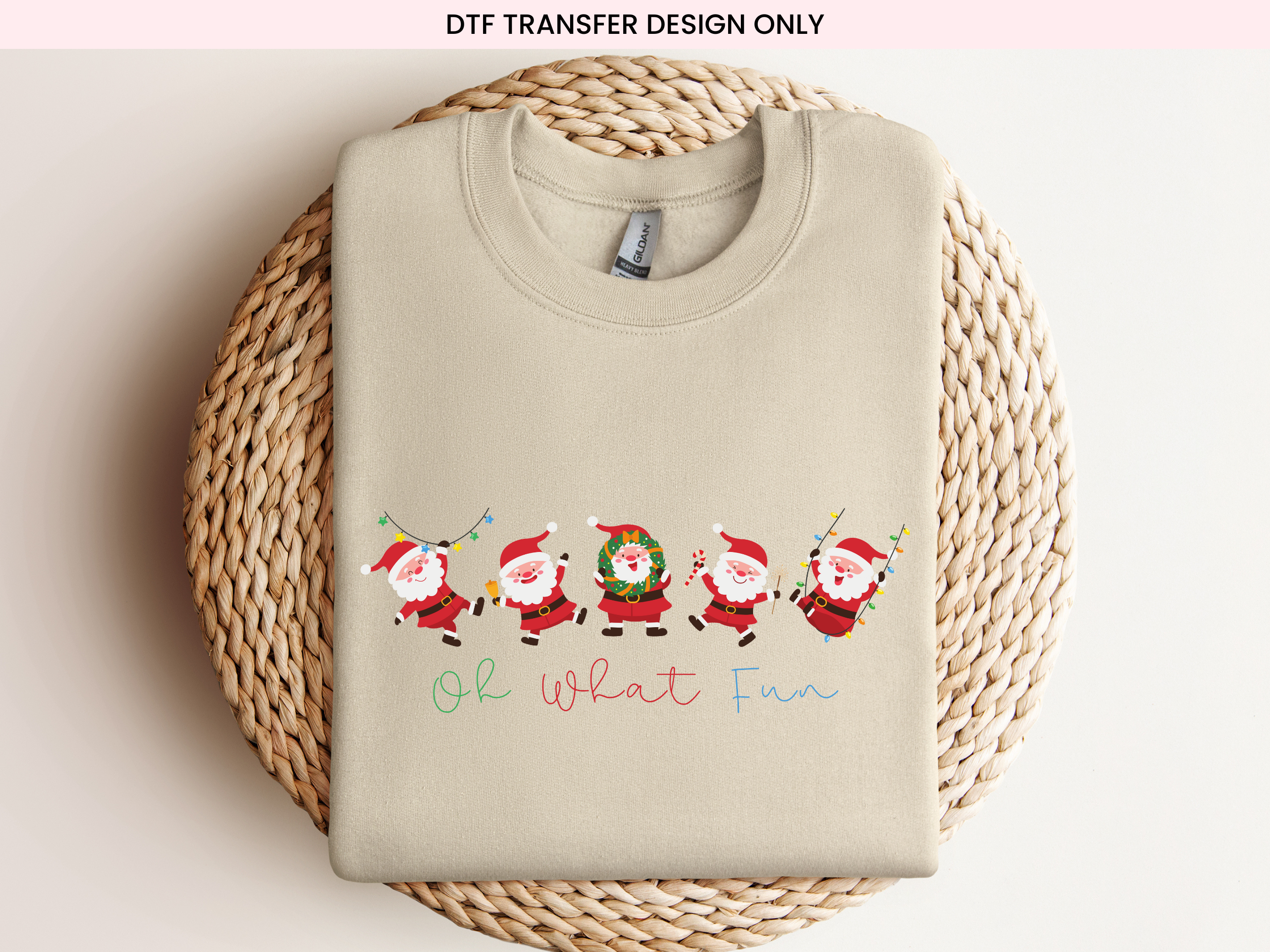 Oh What Fun DTF Transfer | Ready to Press Christmas DTF Transfers