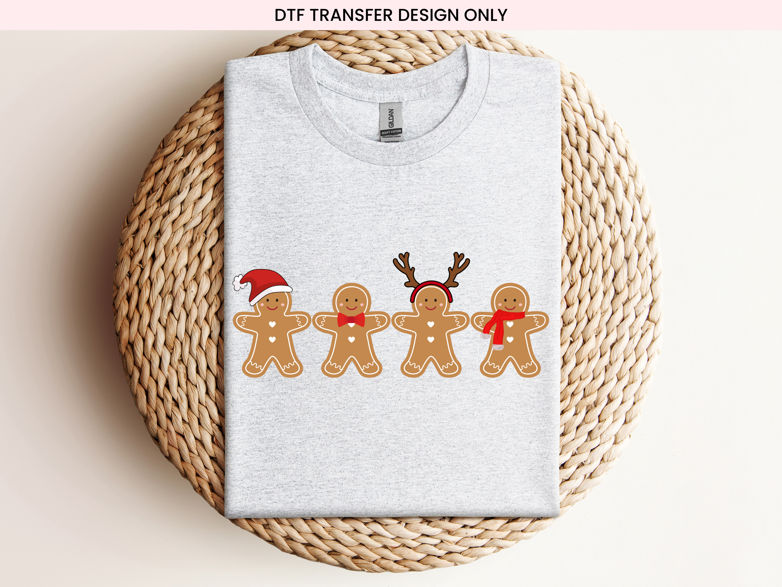 Gingerbread Men DTF Transfer | Ready to Press Christmas DTF Transfers