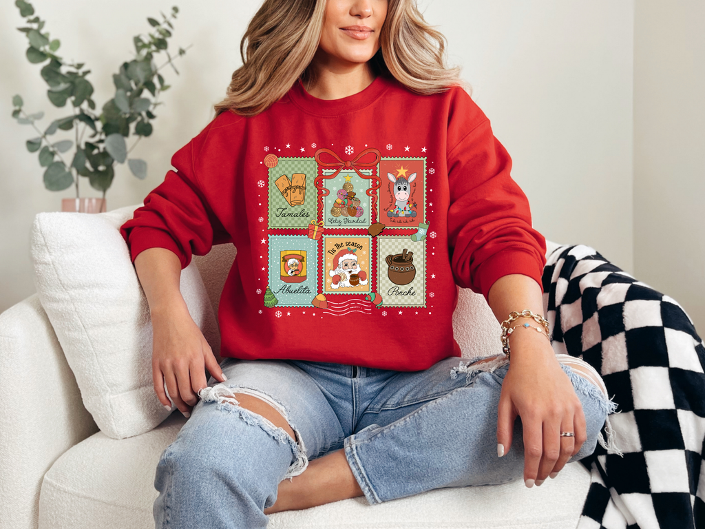 Spanish Christmas Graphic Sweatshirt | Unisex Christmas Crewneck Sweatshirt
