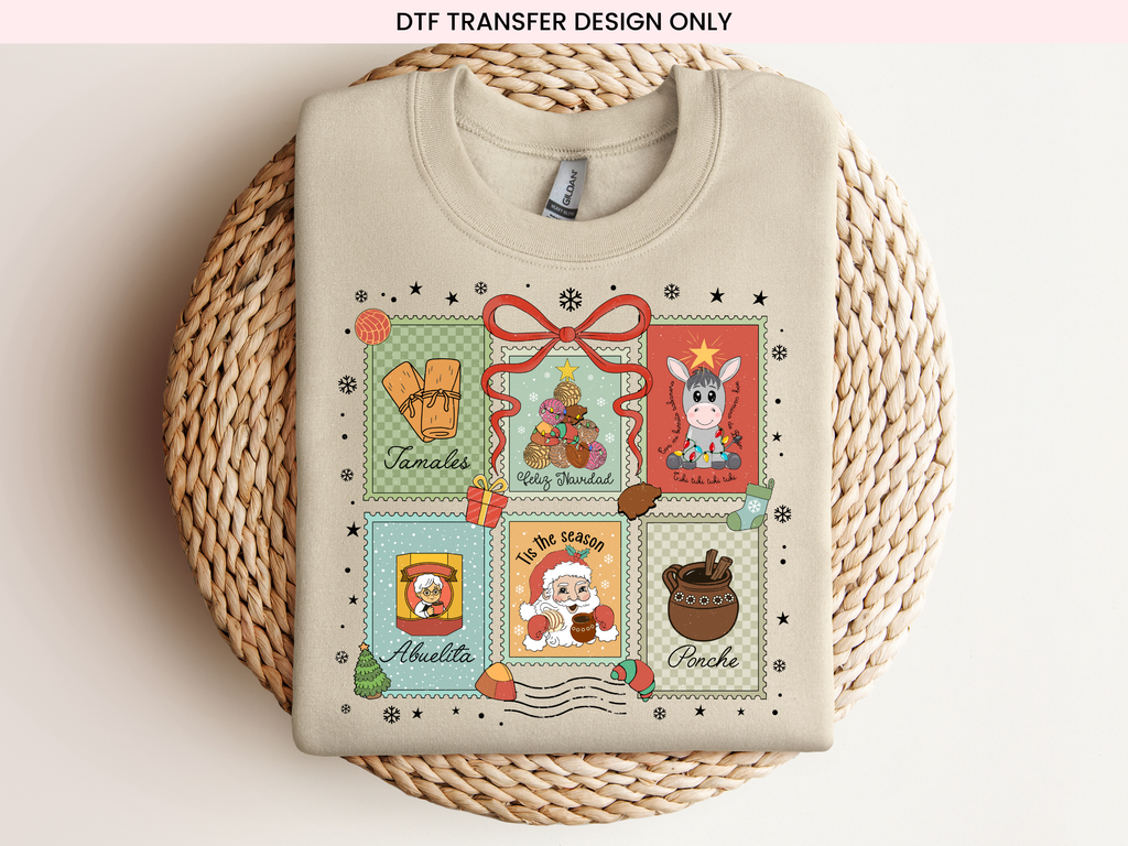 Spanish Christmas DTF Transfer | Ready to Press Christmas DTF Transfers