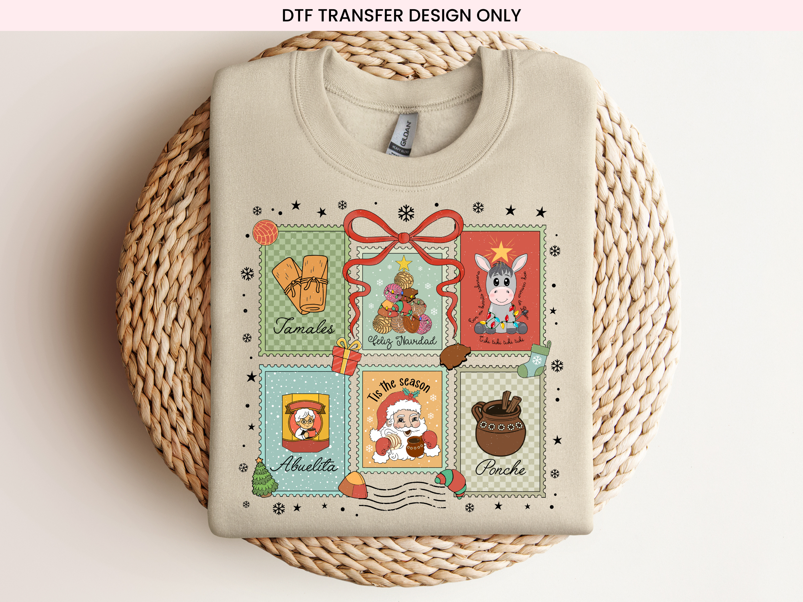 Spanish Christmas DTF Transfer | Ready to Press Christmas DTF Transfers