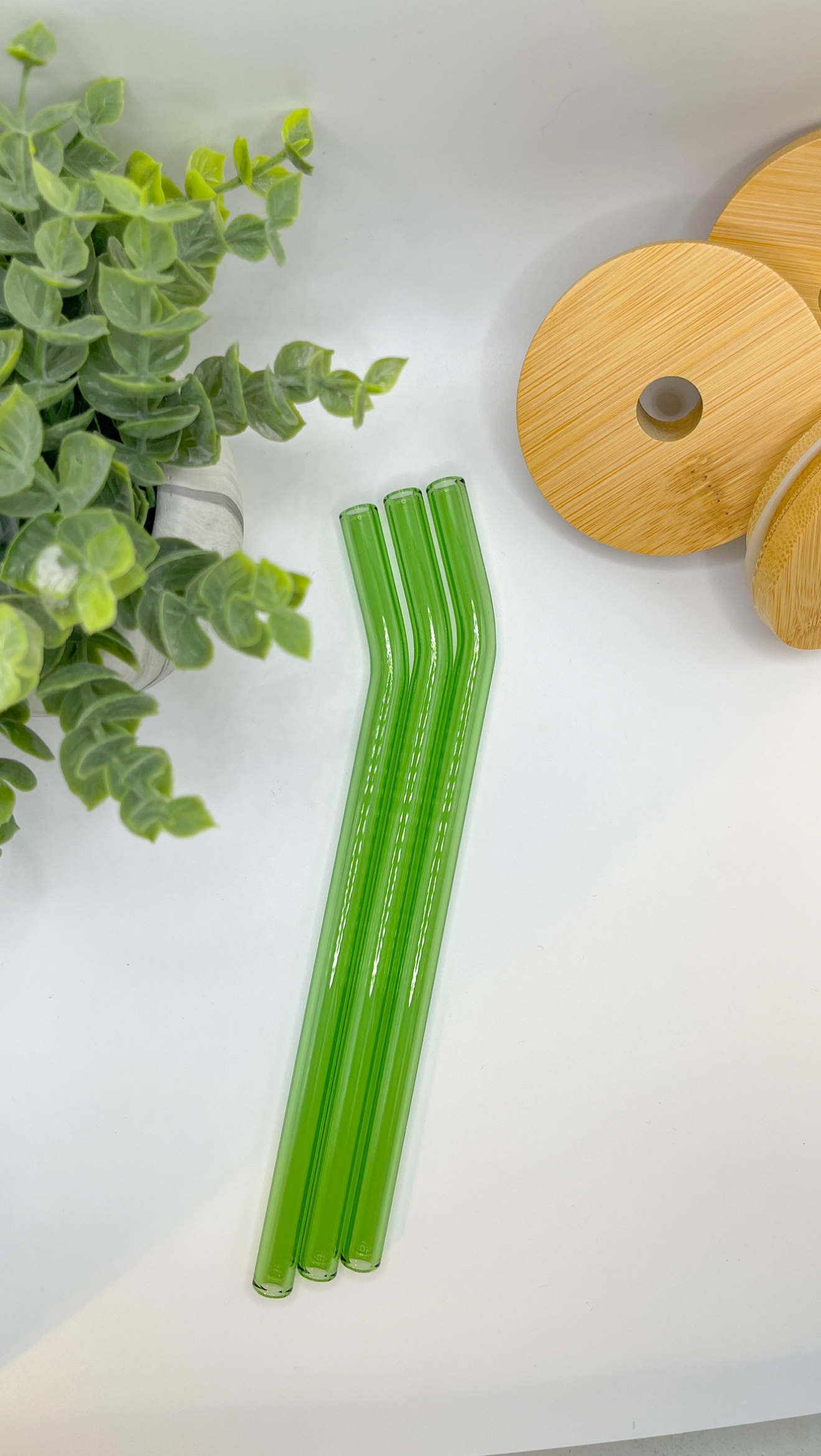 Reusable Glass Straws – Amber, Pink, Green & Clear | Eco-Friendly Straw for Libbey Glass Cups, Tumblers & Iced Coffee