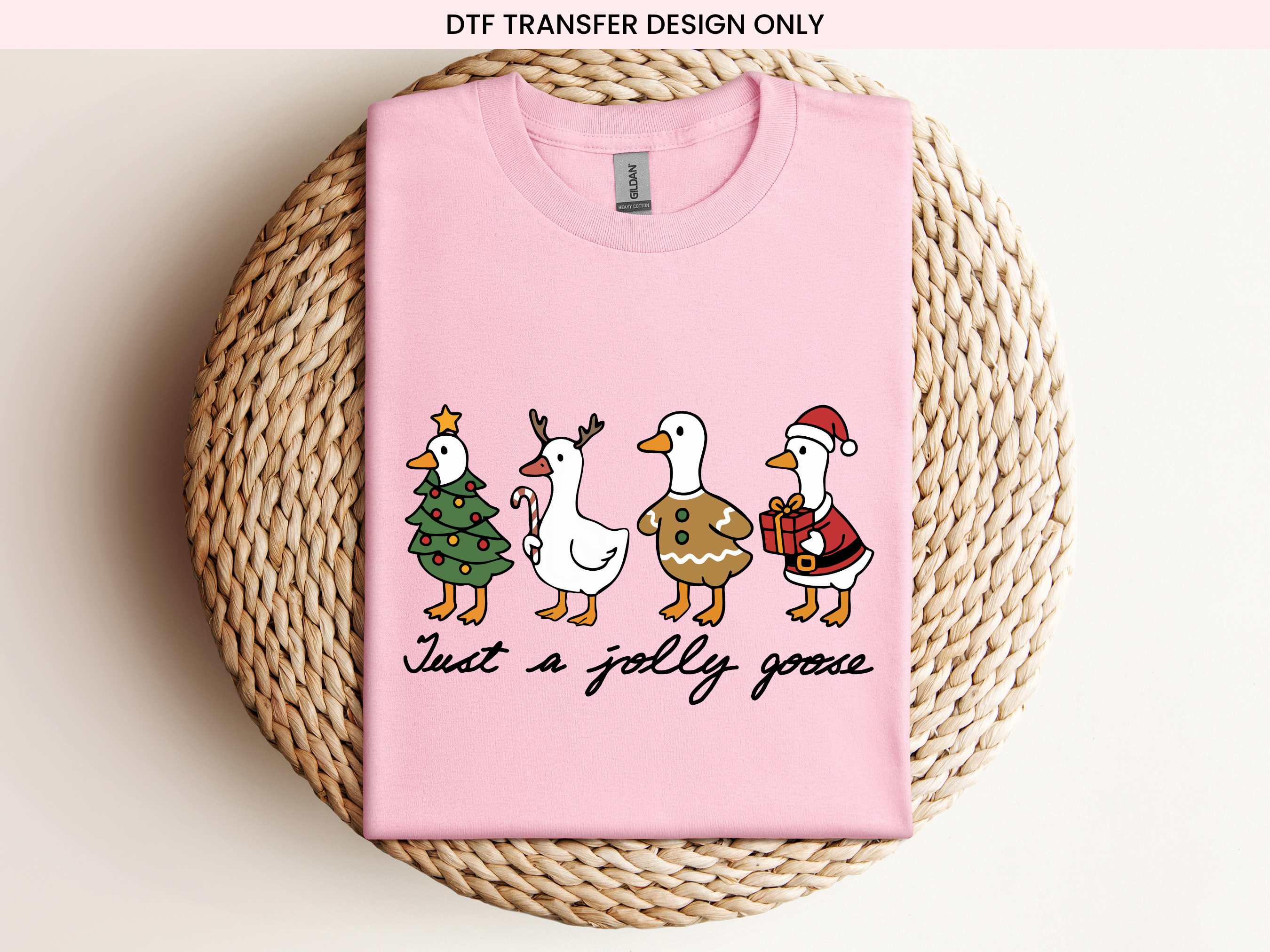 Just A Silly Goose DTF Transfer | Ready to Press Christmas DTF Transfers