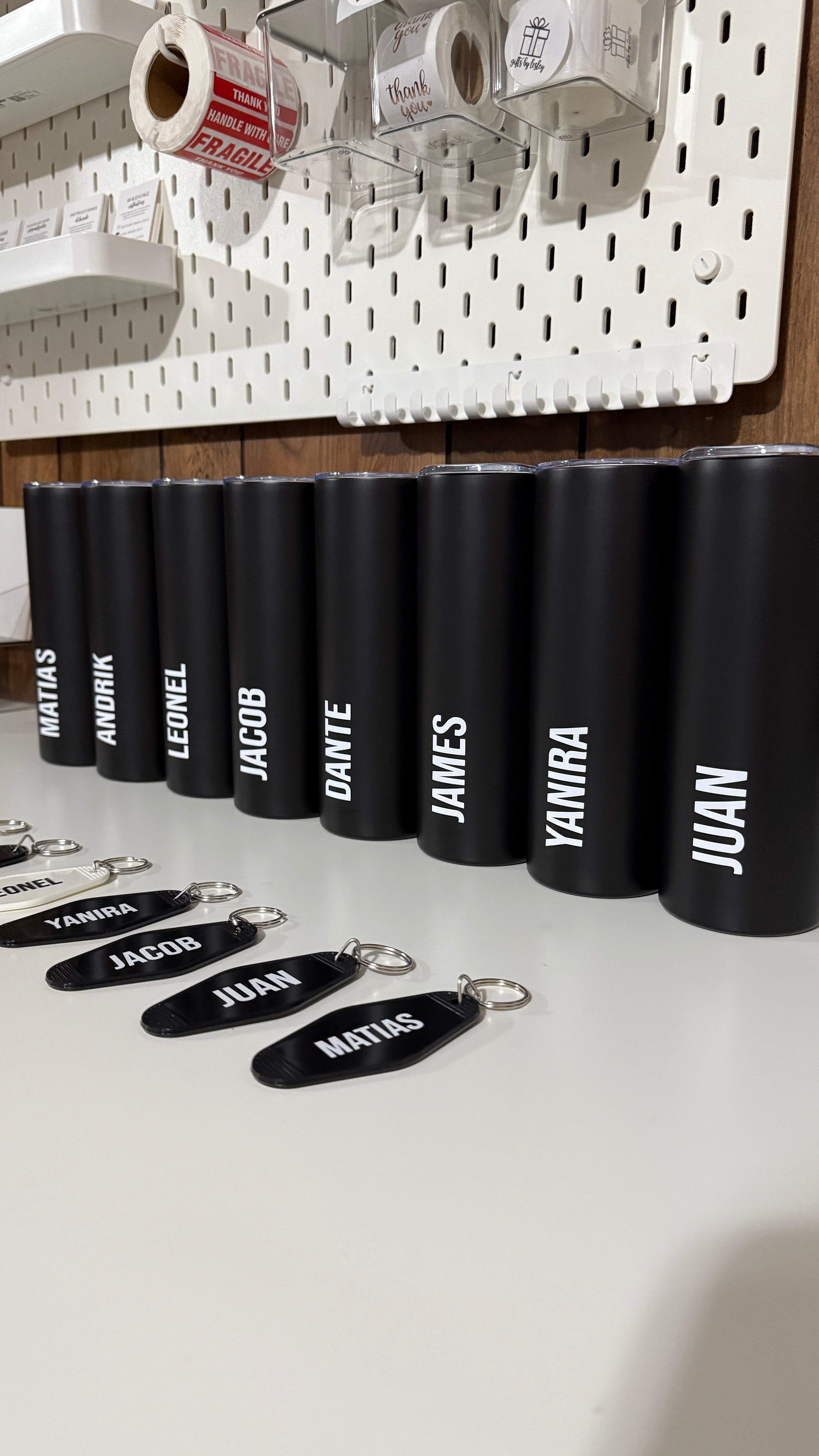 Black Custom Skinny Tumbler – Personalized Stainless Steel Tumbler with Name | Insulated Travel Cup