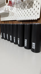 Black Custom Skinny Tumbler – Personalized Stainless Steel Tumbler with Name | Insulated Travel Cup