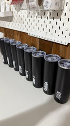 Black Custom Skinny Tumbler – Personalized Stainless Steel Tumbler with Name | Insulated Travel Cup