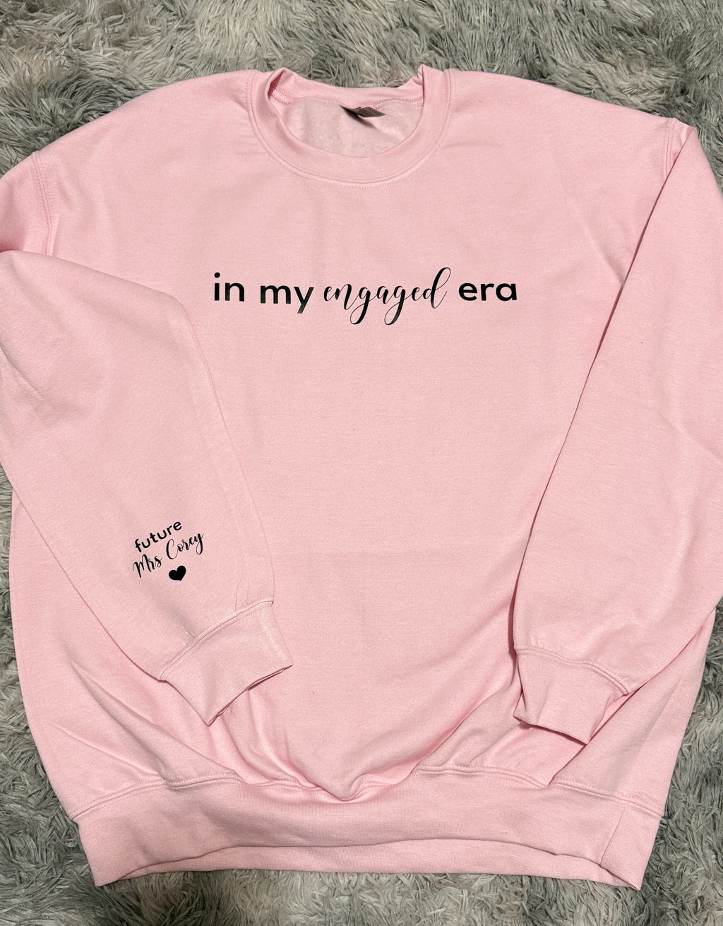 In My Engaged Era Sweatshirt – Custom Engagement Crewneck with “Future Mrs.” Sleeve Detail | Bride Gift