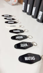 Custom Motel Keychains – Personalized Keychain with Name | Vintage Acrylic Key Tag